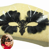 Cruella Movie Mask Beaded Feather Masquerade Face Cover Halloween Movie Character Cruella DeVille Cosplay Disney Beautiplex