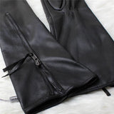 Leather Zip Gloves Long Real Leather Gloves Outdoor Accessories Tall Gloves Vintage Leather Gloves Beautiplex