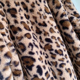 Furry Leopard Coat Faux Fur Animal Print Overcoat Outdoor Teddy Jacket Beautiplex