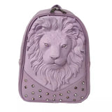 Small Lion Head Backpack 3D Animal Head Purse Lion Studded Bag Luxury Vegan Leather Gift Idea Birthday Present Beautiplex