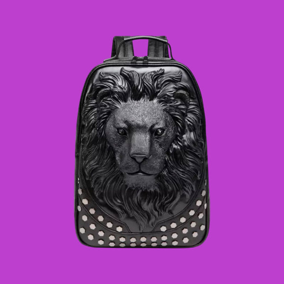 3D Animal Head Bag Lion Head Backpack Large Back To School Bookbag Luxury Purse Diaper Bag Baby Shower Gift Birthday Beautiplex