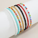 Ankle Beads set of 10 Colorful Anklet Tribal Beads Bracelet Pair with Waist Beads Sexy Anklet Beaded Beautiplex