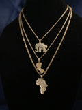 Multi-strand Statement Necklace Gold Nefertiti Africa Chain Charm Pendent Jewelry Gift Layered Chain Beautiplex