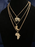 Multi-strand Statement Necklace Gold Nefertiti Africa Chain Charm Pendent Jewelry Gift Layered Chain Beautiplex