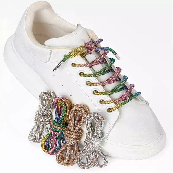 Crystal Shoe Lace Multi Color Glamorous Laces Sparkly Custom Shoe Upgrade Gift Idea Sneaker Head Shoe Lace Beautiplex