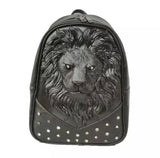 Small Lion Head Backpack 3D Animal Head Purse Lion Studded Bag Luxury Vegan Leather Gift Idea Birthday Present Beautiplex