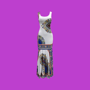 Dashiki Dress Maxi Sun Dress Kente Print Summer Dress African Inspired Tribal Maxi dress Beautiplex