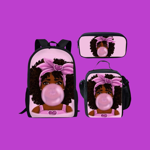 Beautiplex Bubblegum girl backpack set