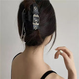 Large Hair Claw Clip Black Buckle Style Updo Clamp Big Hair Clip Beautiplex