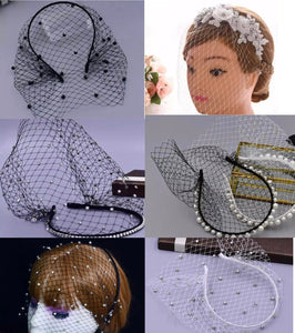 Birdcage veil Fascinator Vintage Headpiece 1920 Wedding Prom Birthday Murder Mystery Masquerade Head Piece Costume Party Beautiplex