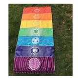 Chakra Meditation Mat Beach Meditation Outdoor Yoga Rug Healing Crystal Mat SelfCare Manifestation Mat Beautiplex