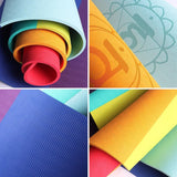 Thick Chakra Yoga Mat Pilates  Fitness Mat Meditation Workout Mat and Bag Gym Mat Home GymBeautiplex