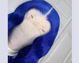 Lace Wig Blue Protective Style Synthetic Color Wig Front Lace Beautiplex