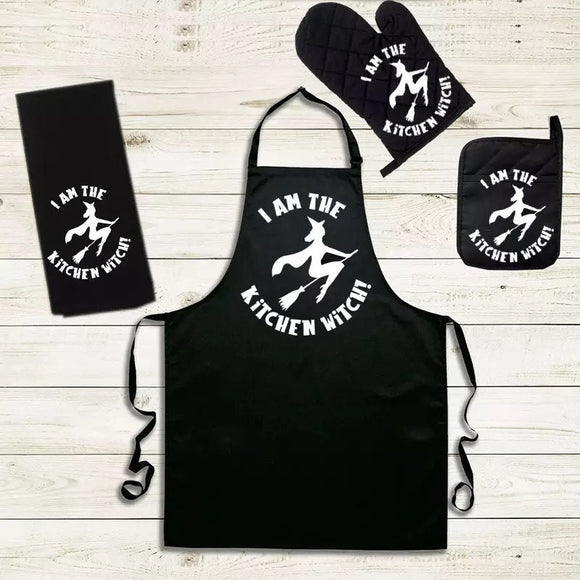 Beautiplex kitchen Witch apron set