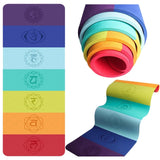 Thick Chakra Yoga Mat Pilates  Fitness Mat Meditation Workout Mat and Bag Gym Mat Home GymBeautiplex