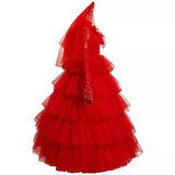 Lydia Wedding Dress Costume Party Halloween Beetlejuice Cosplay Masquerade Red Dress Beautiplex