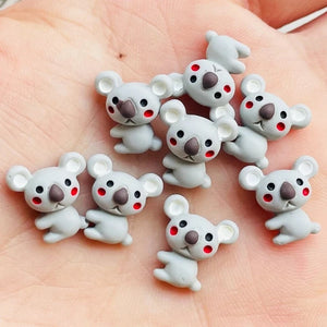 Miniature  Koala Cabochons Flat back Nail Charm DIY Phone Case Epoxy Project