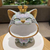 Crystal Kitty Mouth bowl Accent Piece Cat Home Decor Candy Dish Table Dish Figurine Gift For Her House Warming Holiday Gift