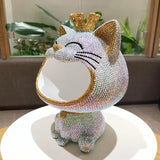 Crystal Kitty Mouth bowl Accent Piece Cat Home Decor Candy Dish Table Dish Figurine Gift For Her House Warming Holiday Gift