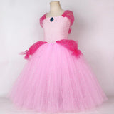 Princess Peach Costume Dress Mario Bros. Movie Cosplay Halloween Birthday Dress up Princess Dress