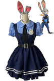 Judy Hopps Costume Adult Zootopia Cosplay Bunny Cop Movie Costume Woman Bunny Cop Complete Costume Teen Costume