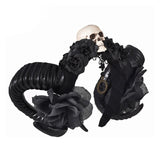 Floral Horn Headpiece Halloween Headdress Costume Accessories Theater Props Sheep Horns Ox Horns Headband Cosplay