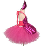 Pink Barbie Costume Birthday Dress Girls Barbie Movie Costume Kid Cosplay Tulle Dress Tutu Halloween 2023 Complete Costume