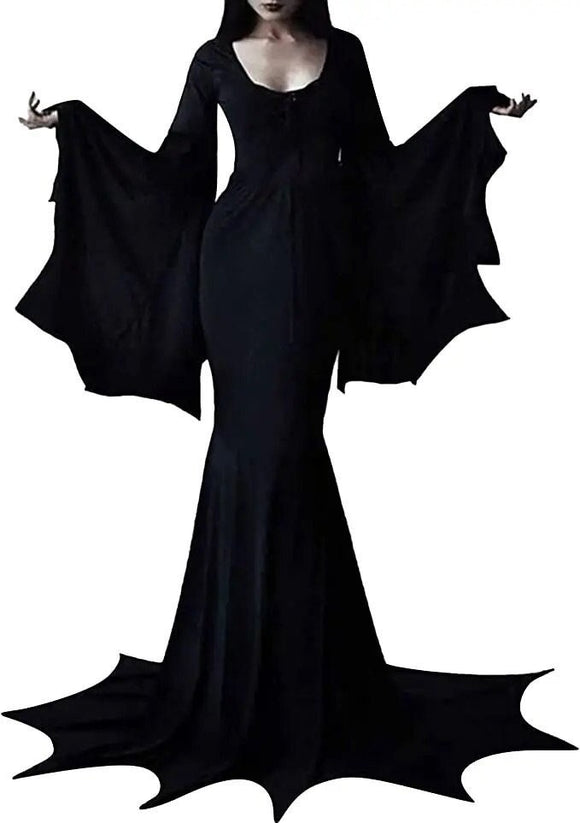 Morticia Adams Costume Black Dress Adam’s Family Cosplay Family Costume Dress up Curvy Size Available