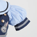 Judy Hopps Costume Girl Zootopia Bunny Cop Complete Costume Movie Cosplay Kids Lolita Dress