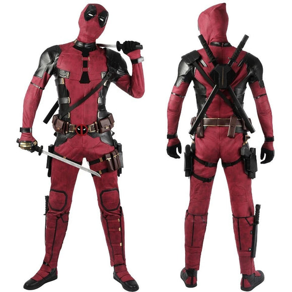 Deadpool Costume Marvel Superhero Cosplay Mens Costume Halloween Comic Con Costume Party Complete Detailed Costume