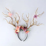 Halloween Headdress Flower Antlers Halloween Accessories Fairy Headband Nature Headpiece Beautiful Headpiece